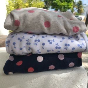 Set of three Carter’s footsie pajamas